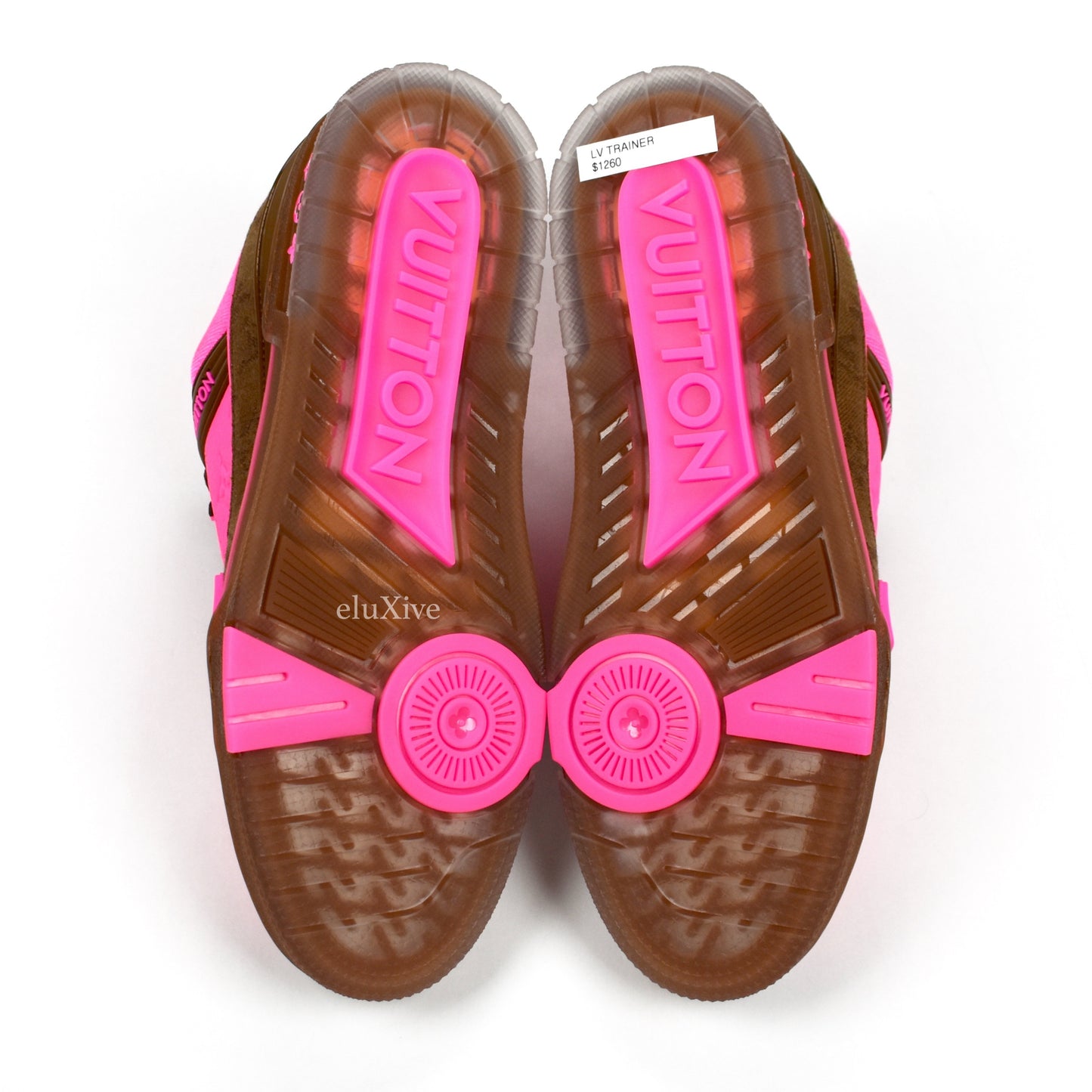 Louis Vuitton - Pink/Brown Leather Trainer Sneakers