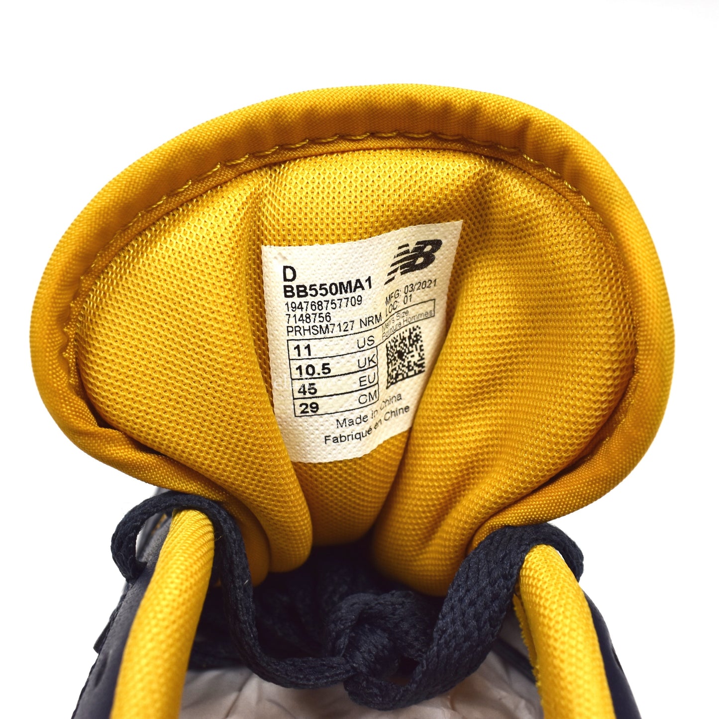 New Balance - 550 Basketball Sneakers (Navy/Yellow)