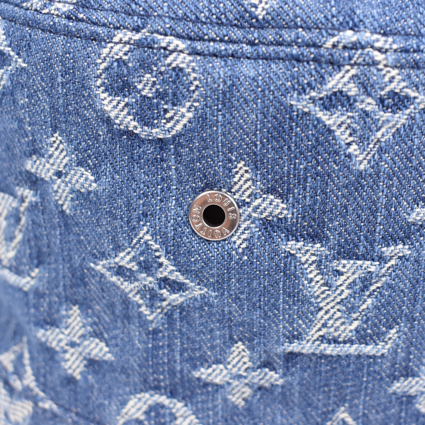 Louis Vuitton - Monogram Denim Woven Bucket Hat (Blue)
