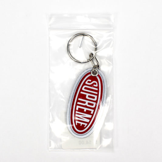 Supreme - Reflective Oval Logo Keychain