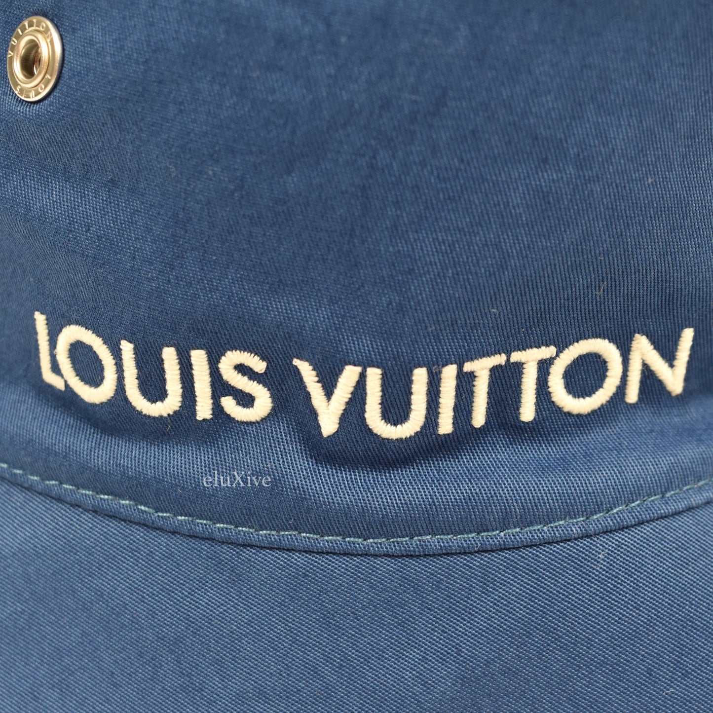 Louis Vuitton - Monogram Denim Woven Bucket Hat (Blue)