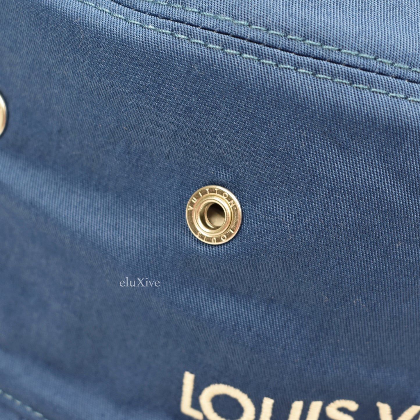Louis Vuitton - Monogram Denim Woven Bucket Hat (Blue)
