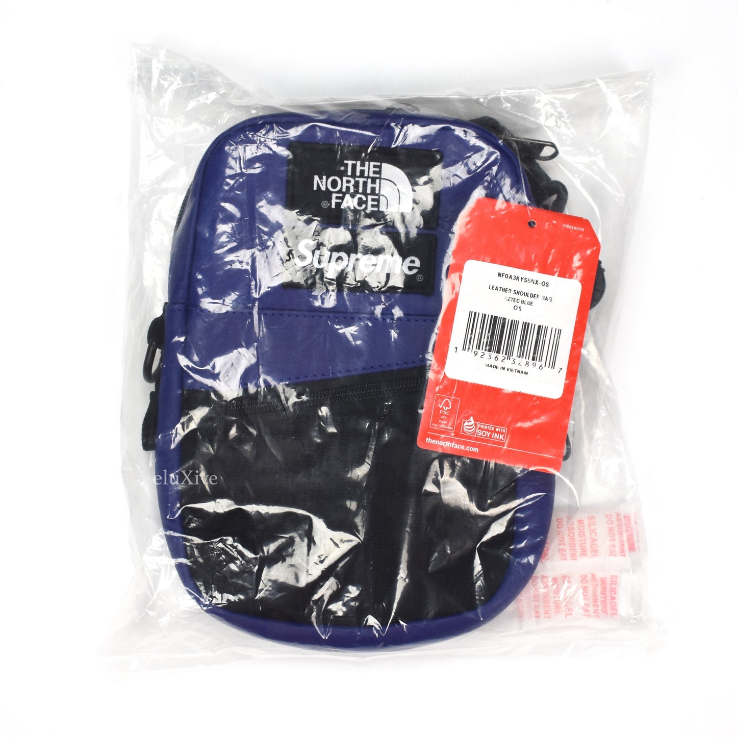 Supreme x The North Face - Blue Leather Shoulder Bag