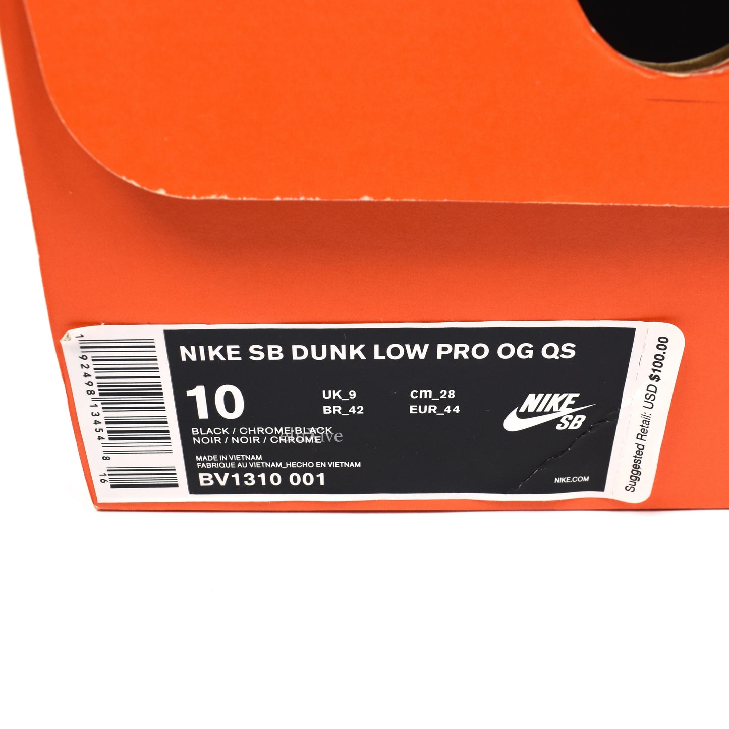 Nike x Diamond - Dunk SB Low Pro OG QS (Black)