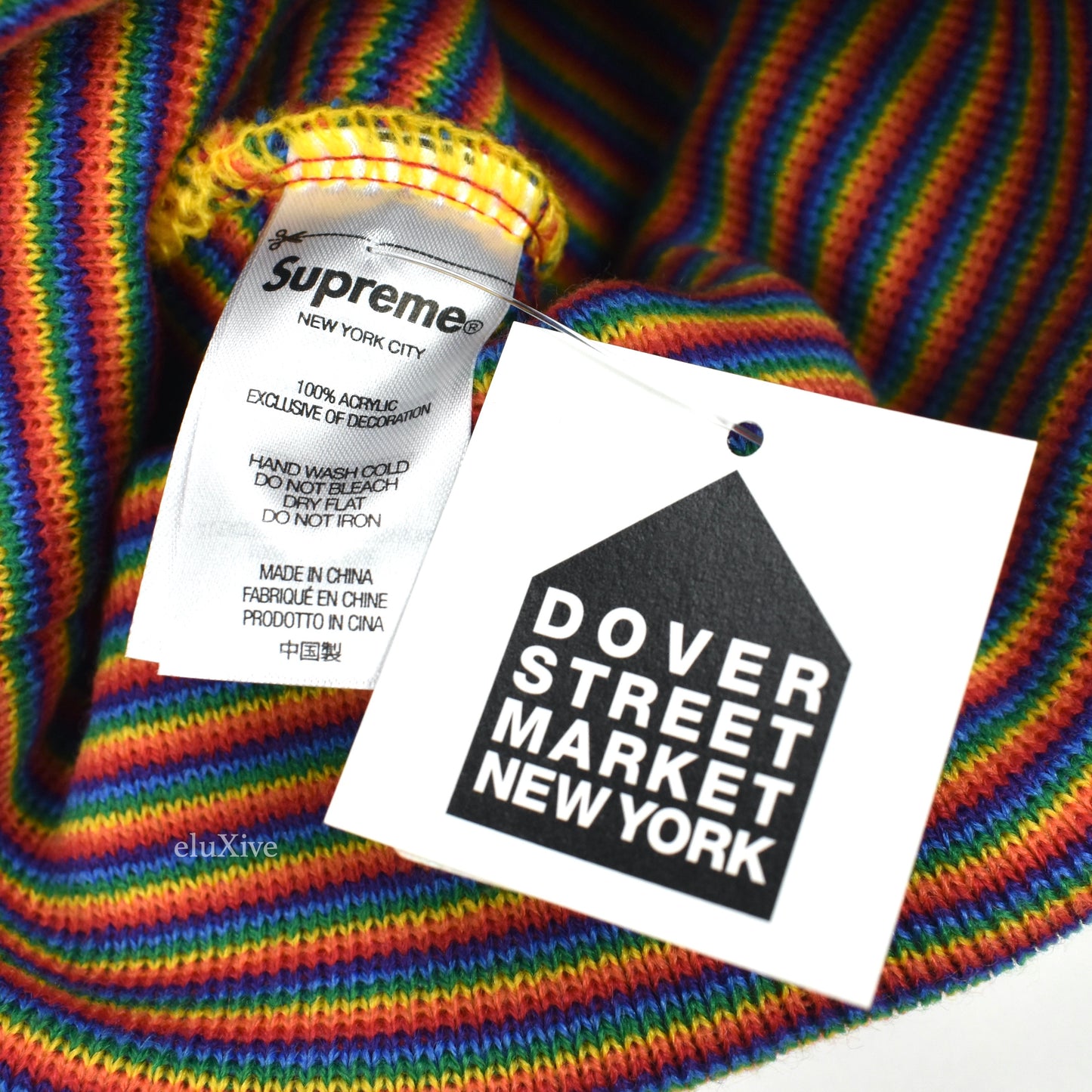 Supreme - Rainbow Stripe Arc Logo Beanie