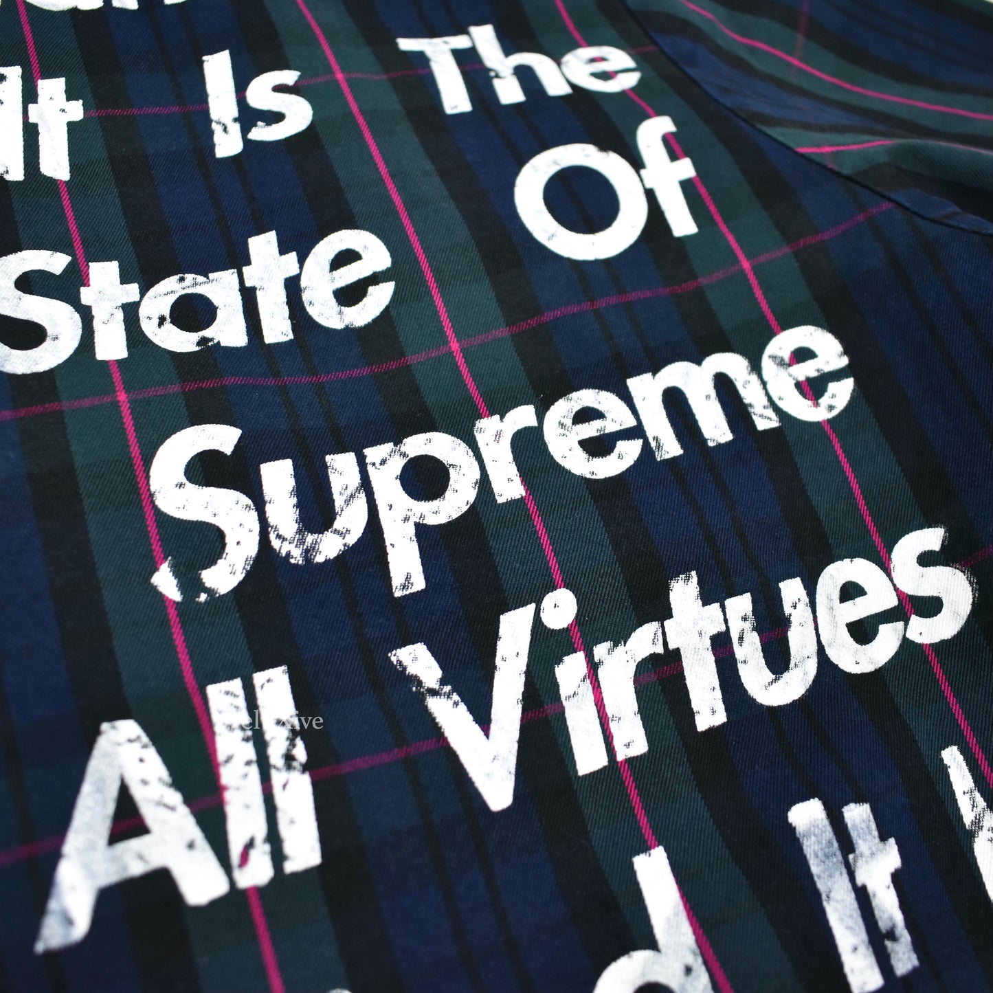 Supreme x Junya Watanabe - Printed Padded Work Jacket (Navy Plaid)