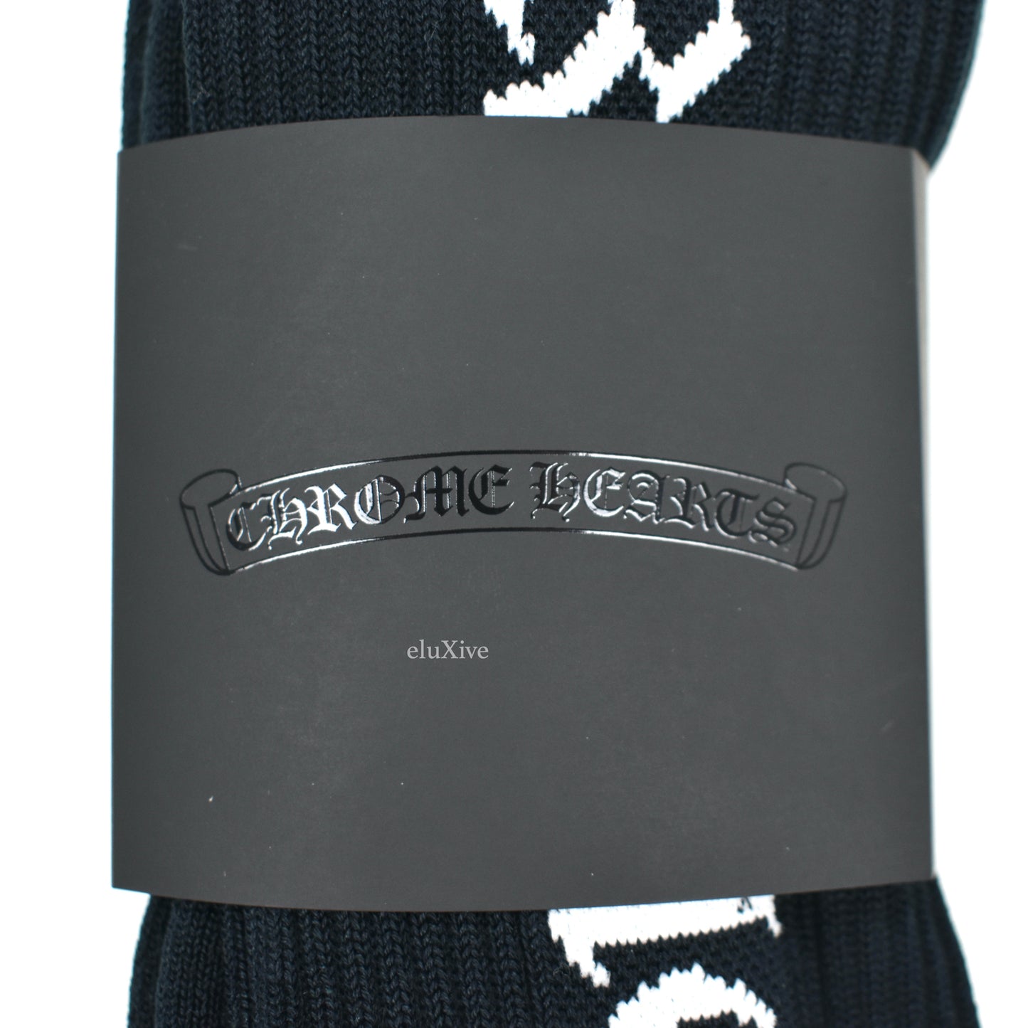 Chrome Hearts - Black Logo Knit Socks (3-Pack)
