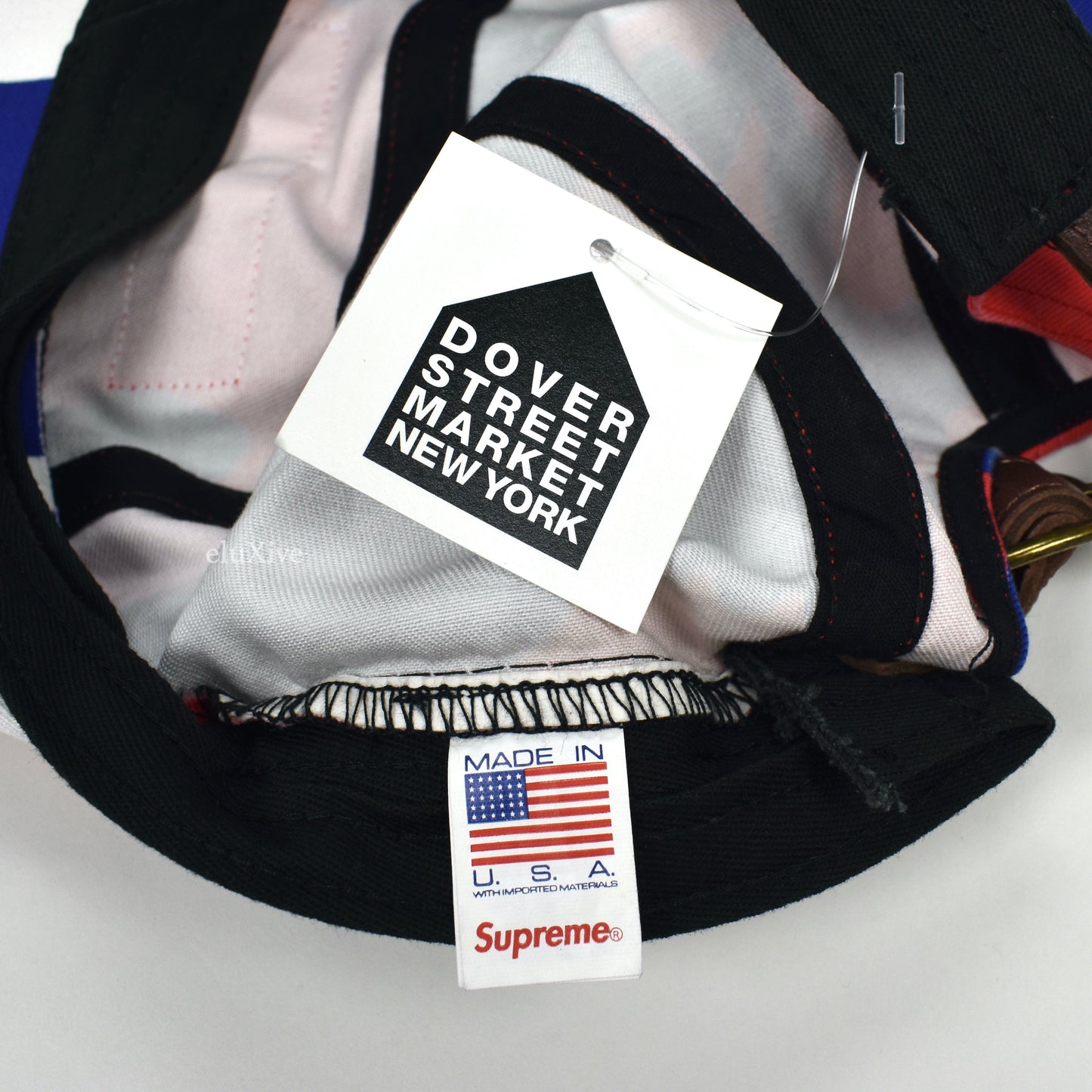 Supreme - Washed Twill Camo Box Logo Hat (Red White Blue)