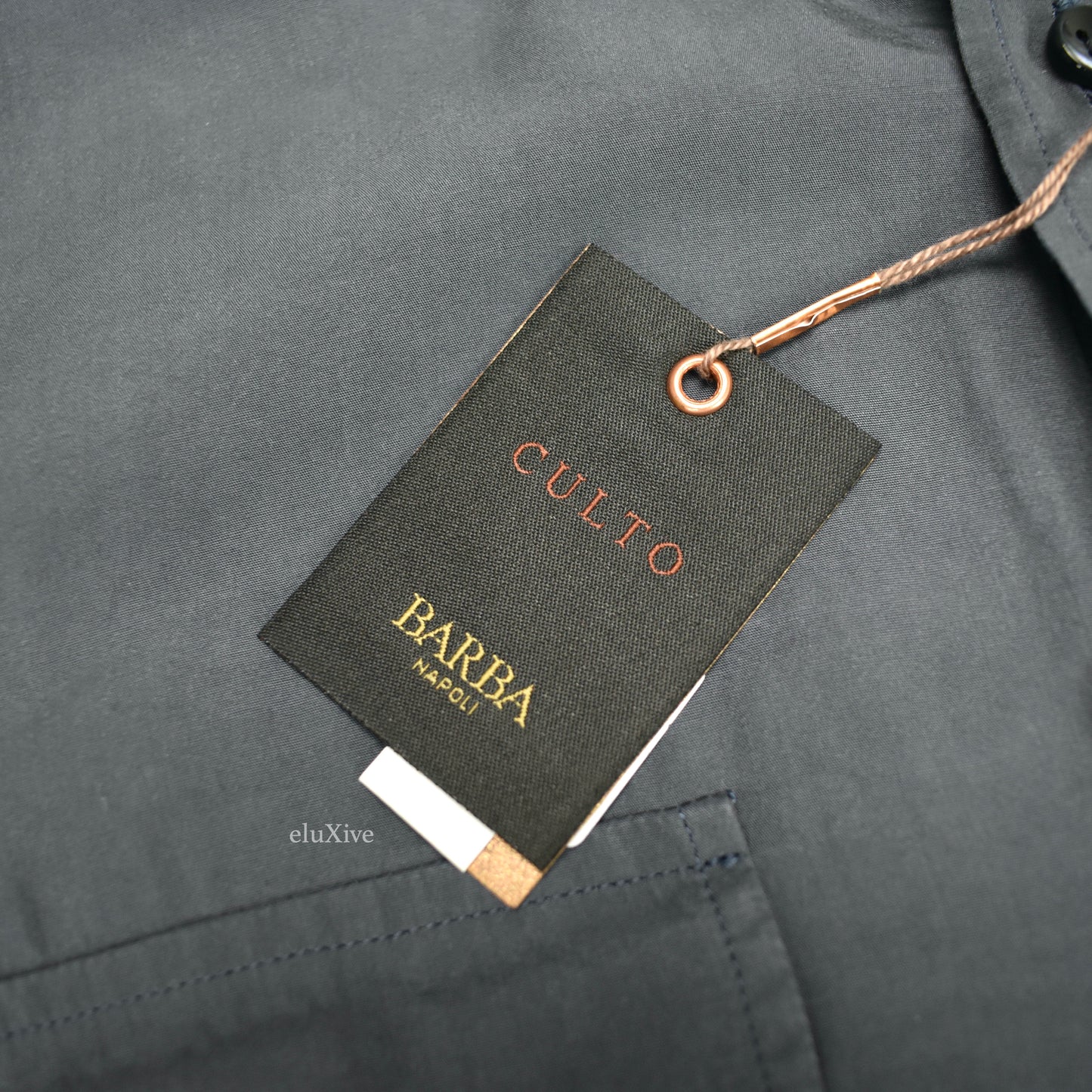Barba - Dark Gray Lyocell Button Down Shirt