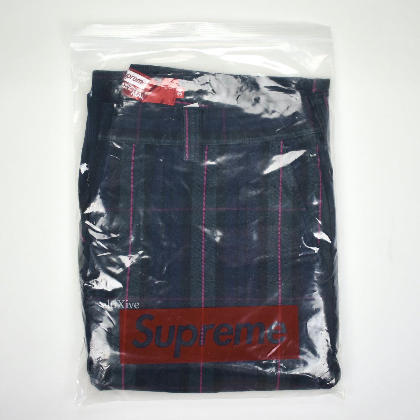 Supreme x Junya Watanabe - Printed Work Pants (Navy Plaid)