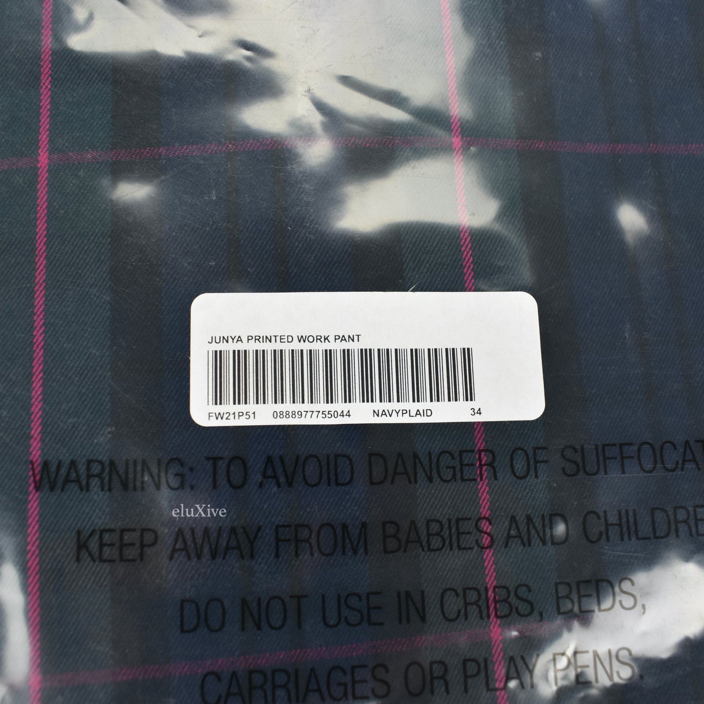 Supreme x Junya Watanabe - Printed Work Pants (Navy Plaid)