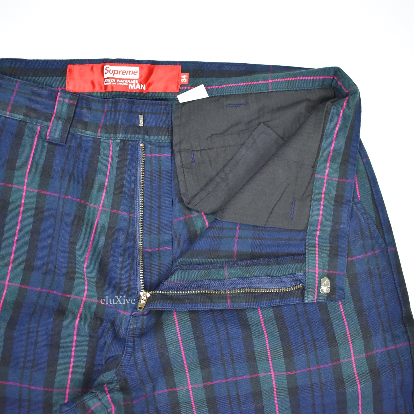 Supreme x Junya Watanabe - Printed Work Pants (Navy Plaid)