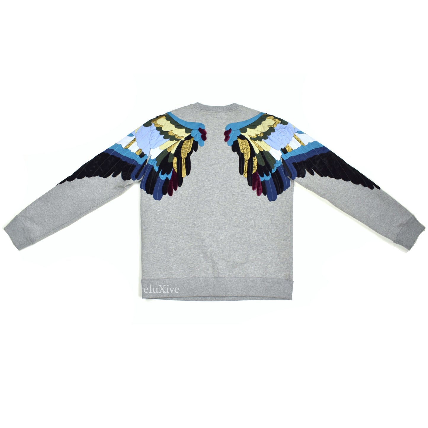 Valentino - Gray Embroidered Wings Sweatshirt