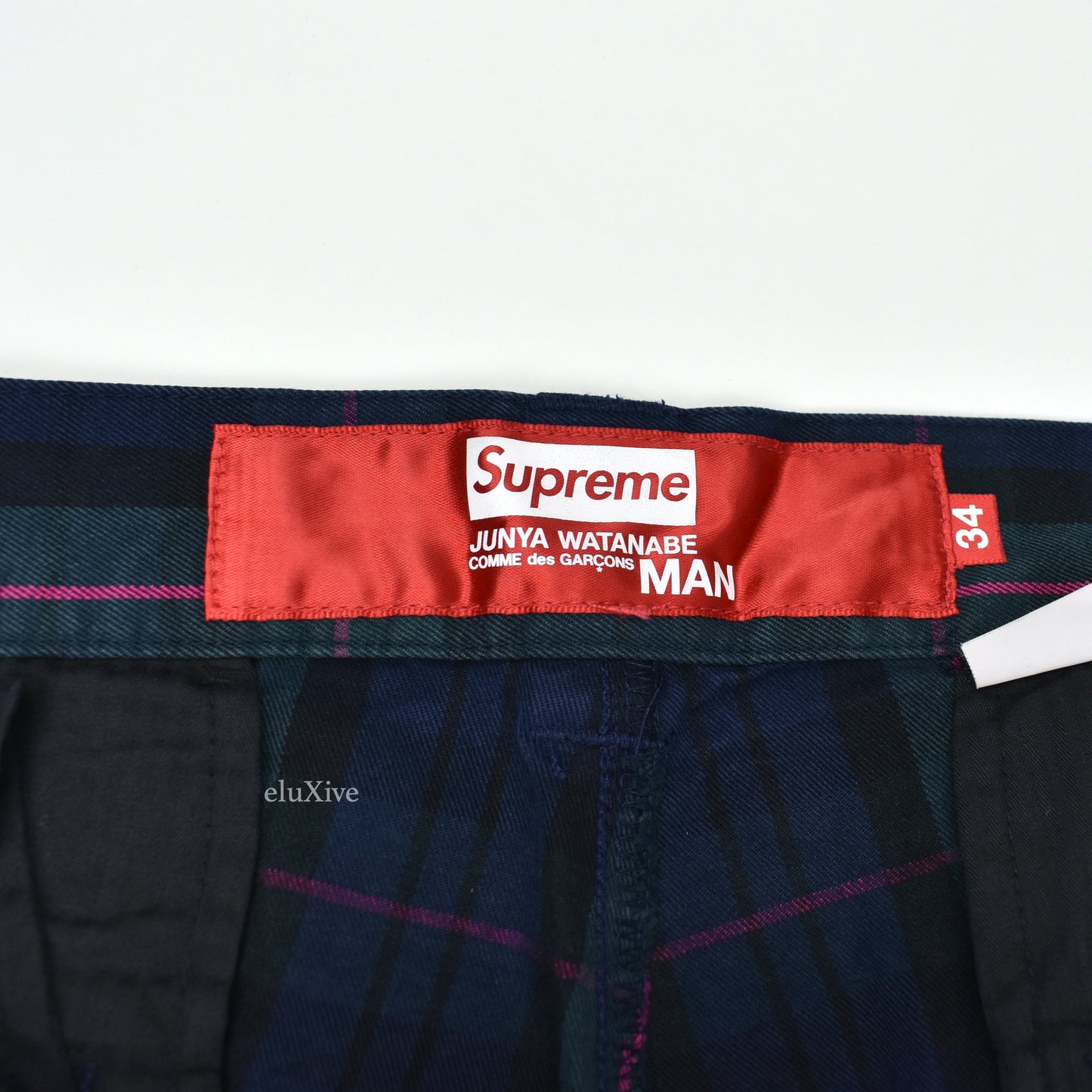 Supreme x Junya Watanabe - Printed Work Pants (Navy Plaid)