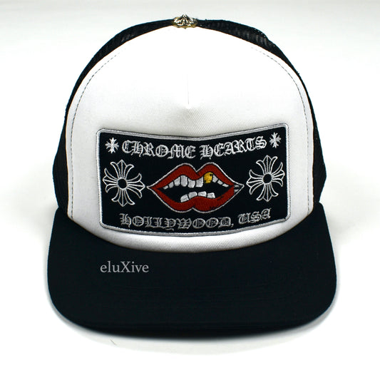 Chrome Hearts - Black/White Chomper Patch Trucker Hat