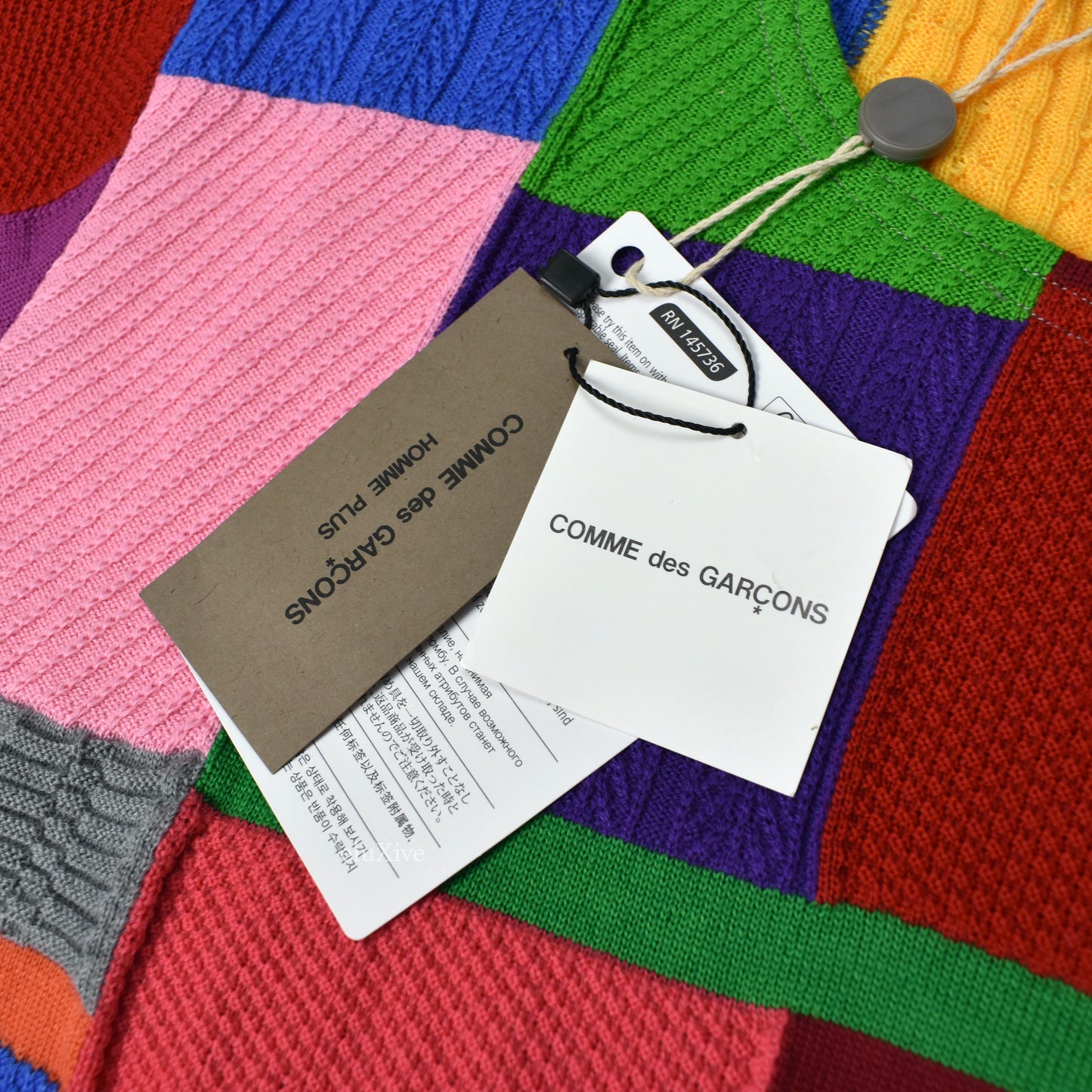 Comme des Garcons - Color Block Patchwork Knit Sweater