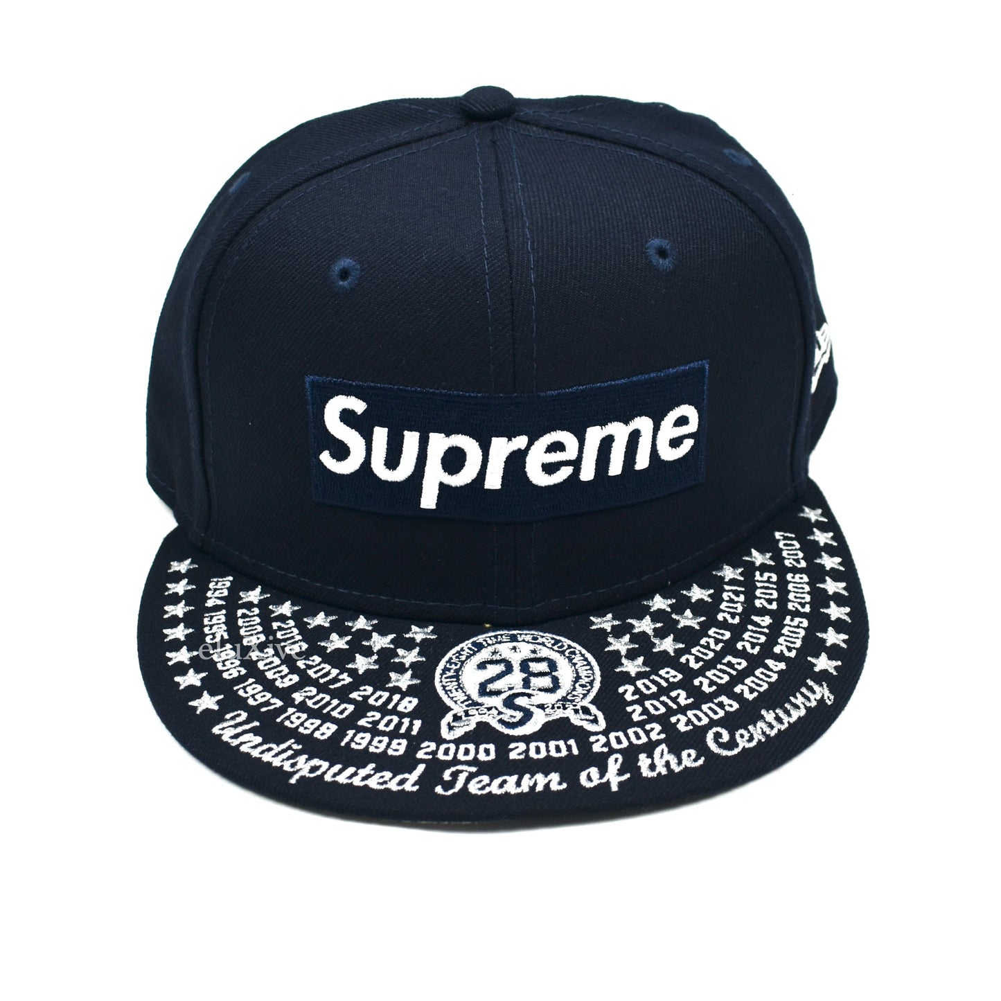 Supreme x New Era - Undisputed Box Logo Hat (Navy)