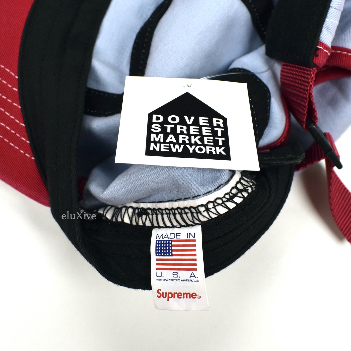 Supreme - 2 Tone Box Logo Hat (Light Blue/Red)