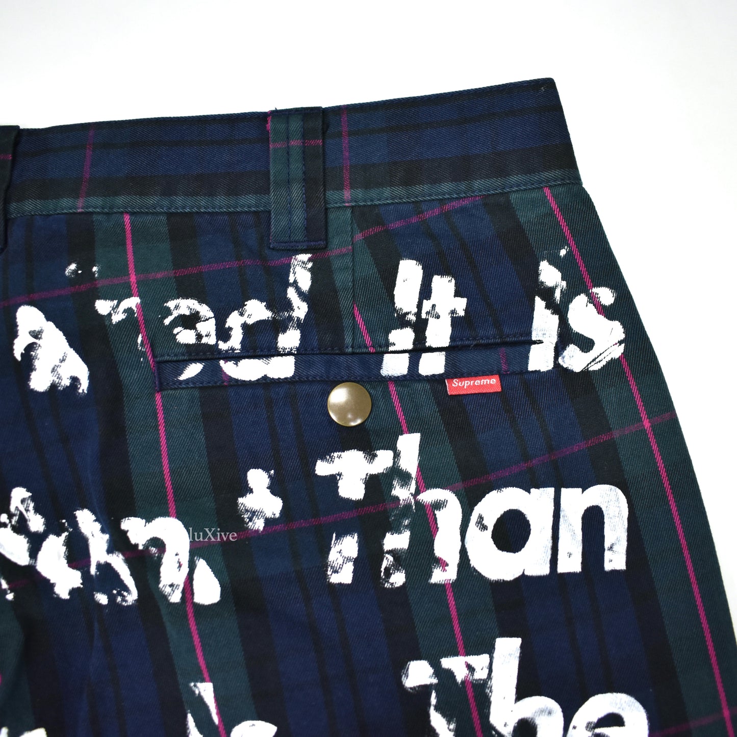 Supreme x Junya Watanabe - Printed Work Pants (Navy Plaid)