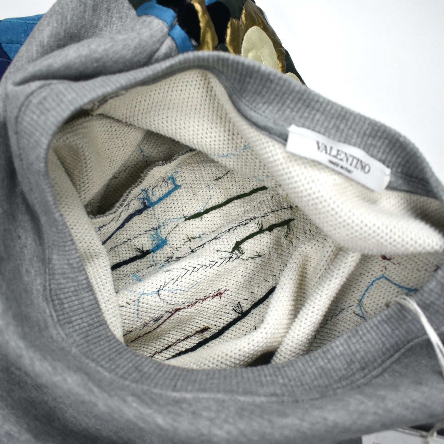 Valentino - Gray Embroidered Wings Sweatshirt