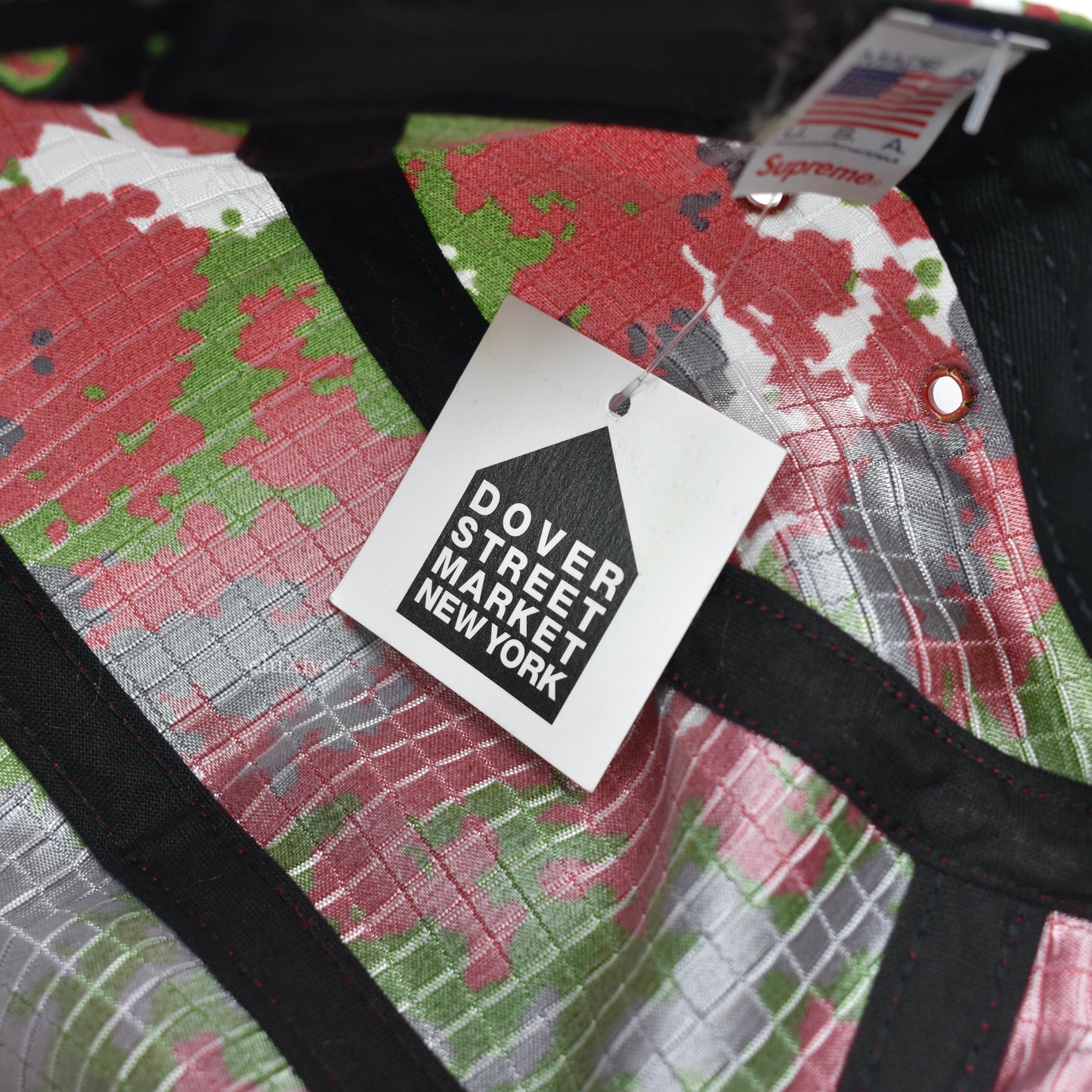 Supreme - Red Camo Ripstop Military Box Logo Hat