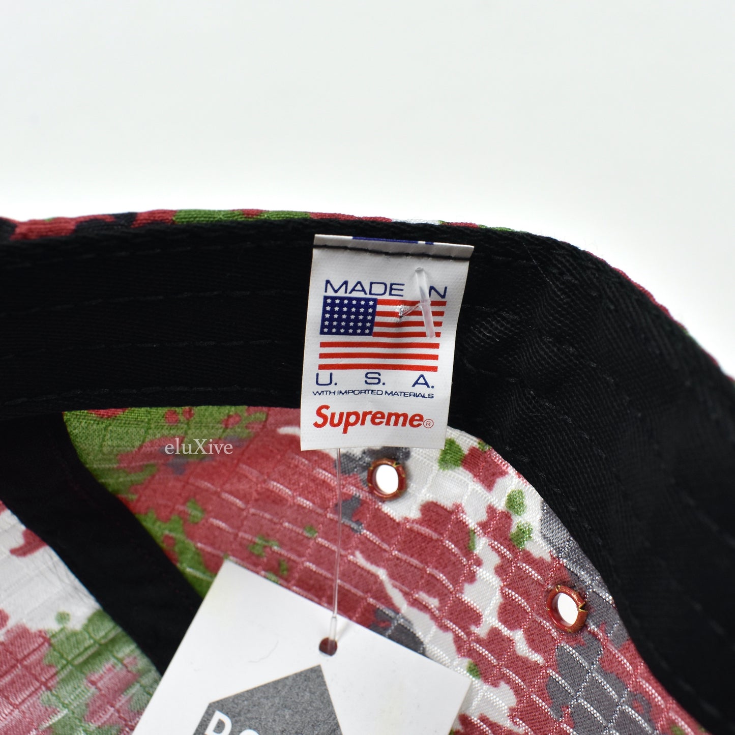 Supreme - Red Camo Ripstop Military Box Logo Hat