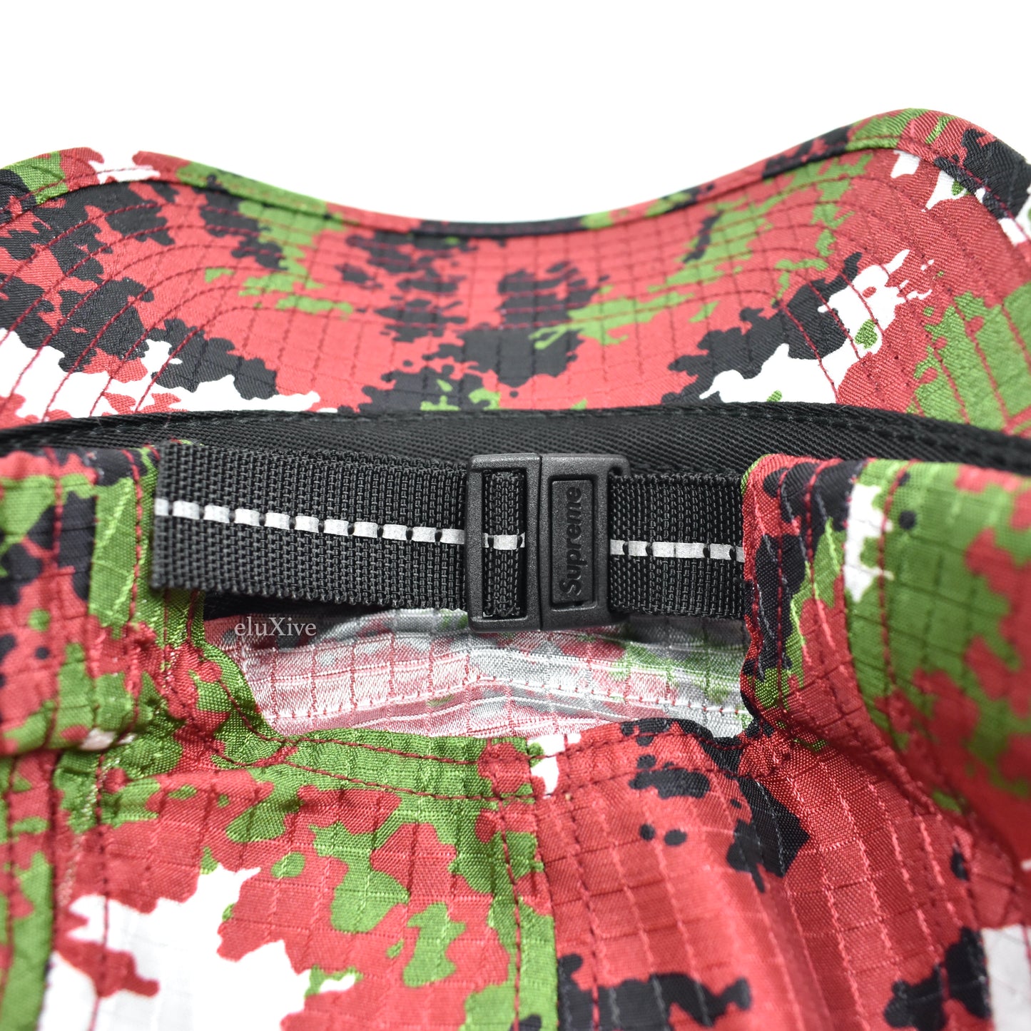 Supreme - Red Camo Ripstop Military Box Logo Hat