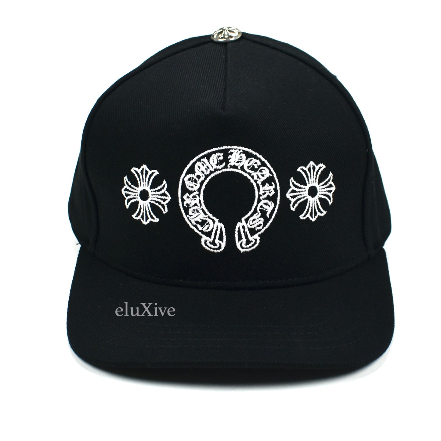 Chrome Hearts - Black Denim Horseshoe Logo Hat