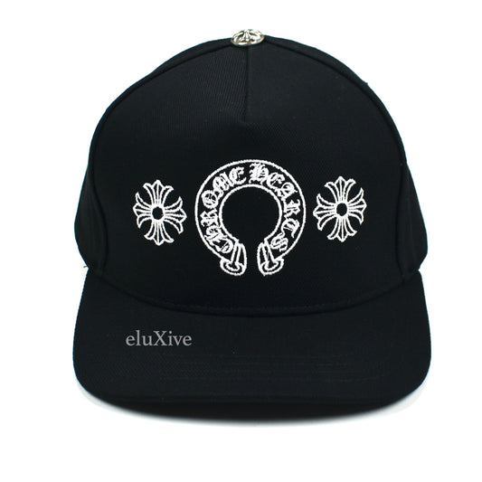 Chrome Hearts - Black Denim Horseshoe Logo Hat