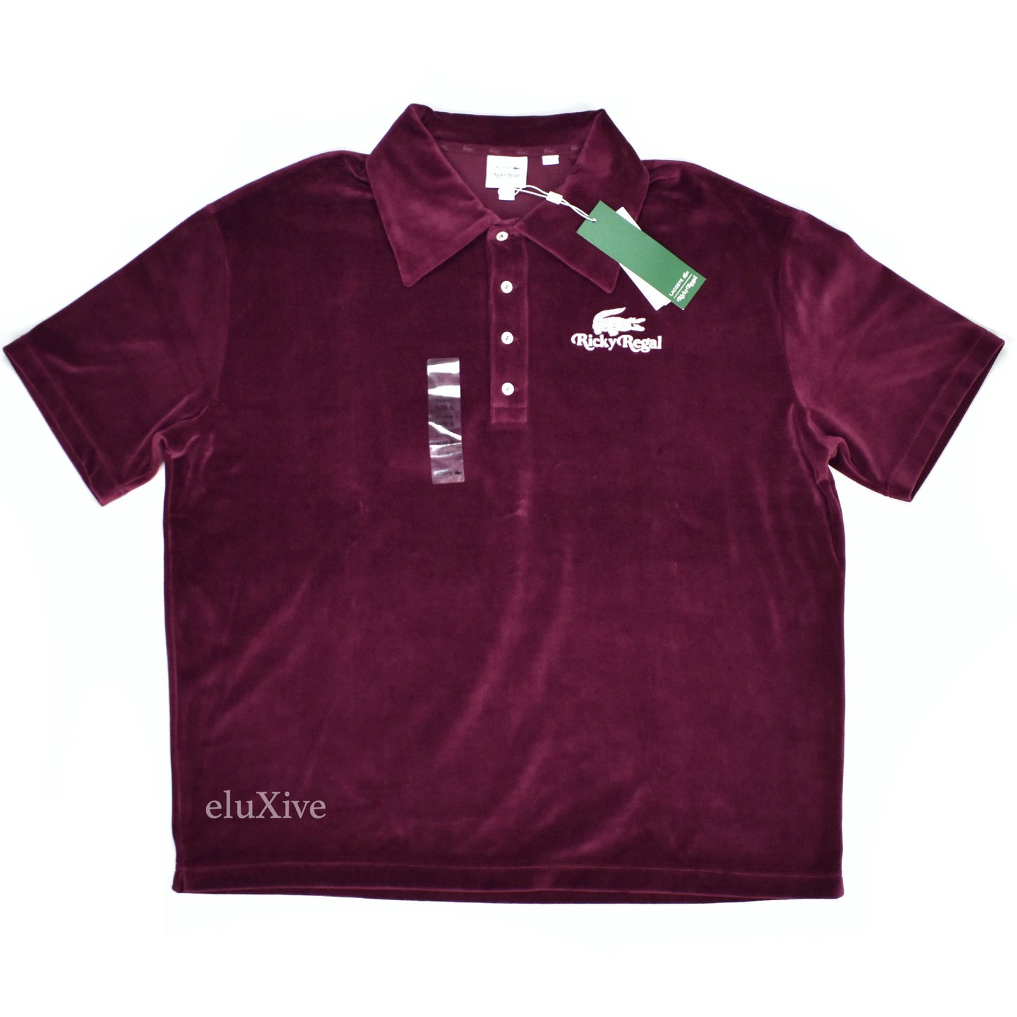 Lacoste x Bruno Mars - Ricky Regal Velour Polo Shirt (Maroon)