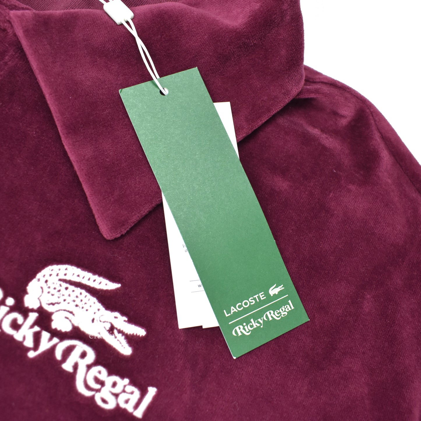 Lacoste x Bruno Mars - Ricky Regal Velour Polo Shirt (Maroon)