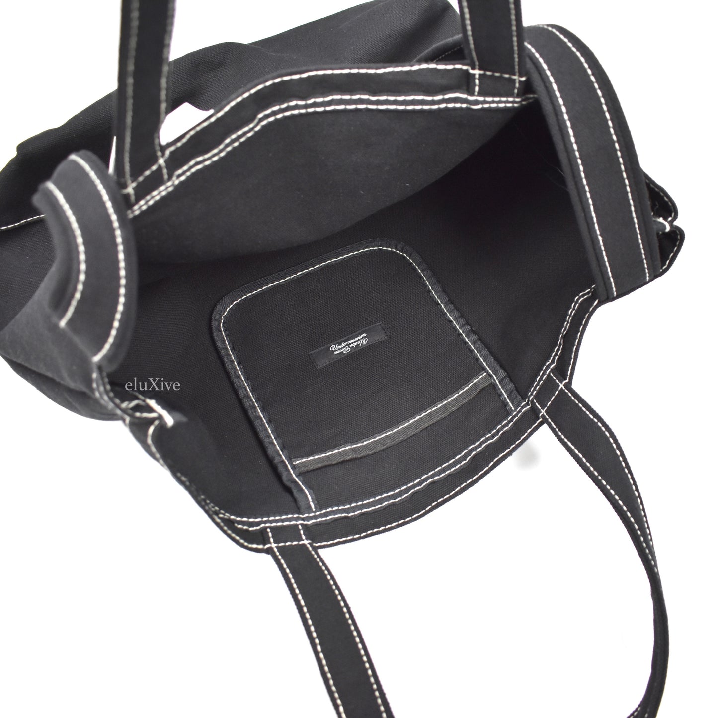Undercover - Black Apple Logo Tote Bag