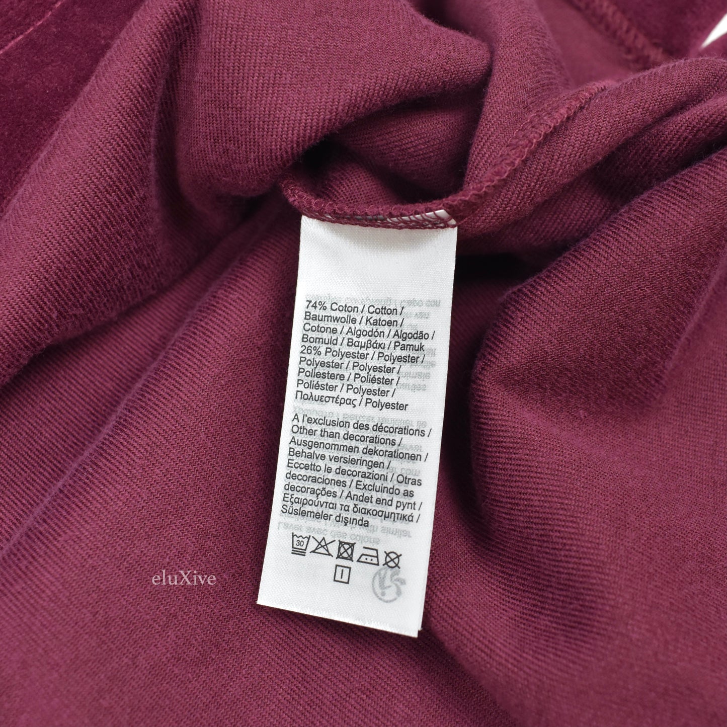 Lacoste x Bruno Mars - Ricky Regal Velour Polo Shirt (Maroon)