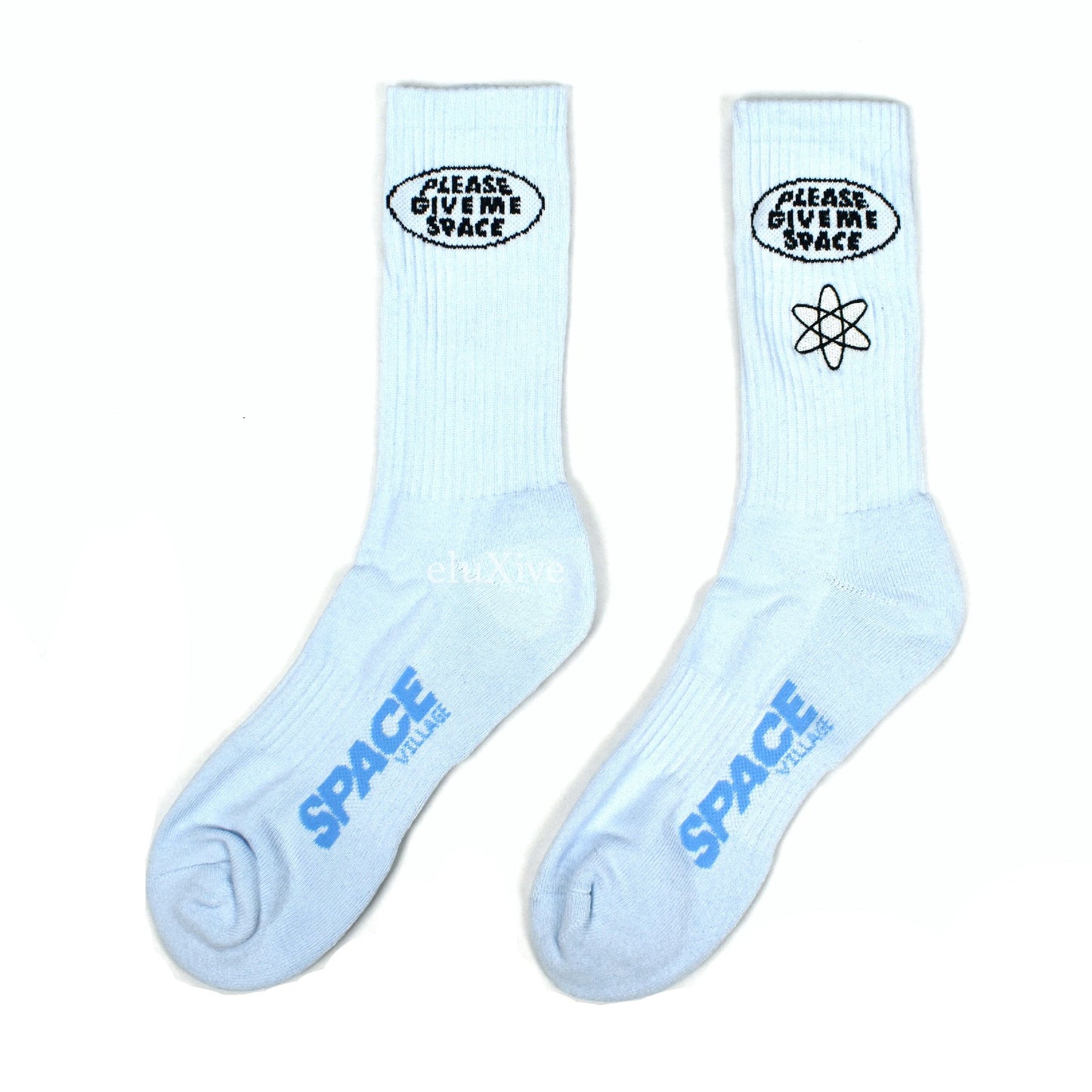 Travis Scott - Space Village 'Please Give Me Space' Logo Socks (Blue)
