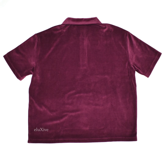 Lacoste x Bruno Mars - Ricky Regal Velour Polo Shirt (Maroon)