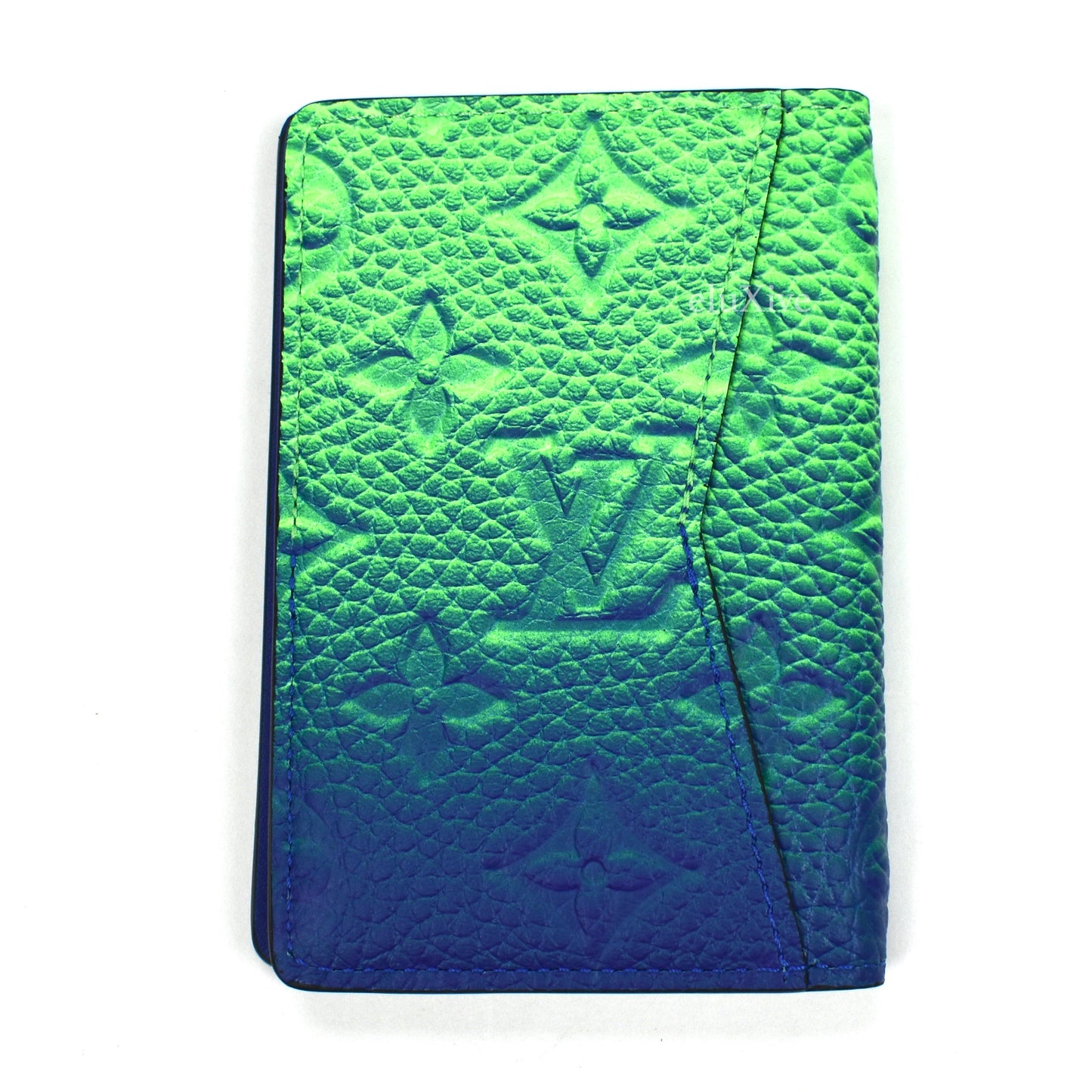 Louis Vuitton - Taurillon Leather Illusion Pocket Organizer (Blue/Green)