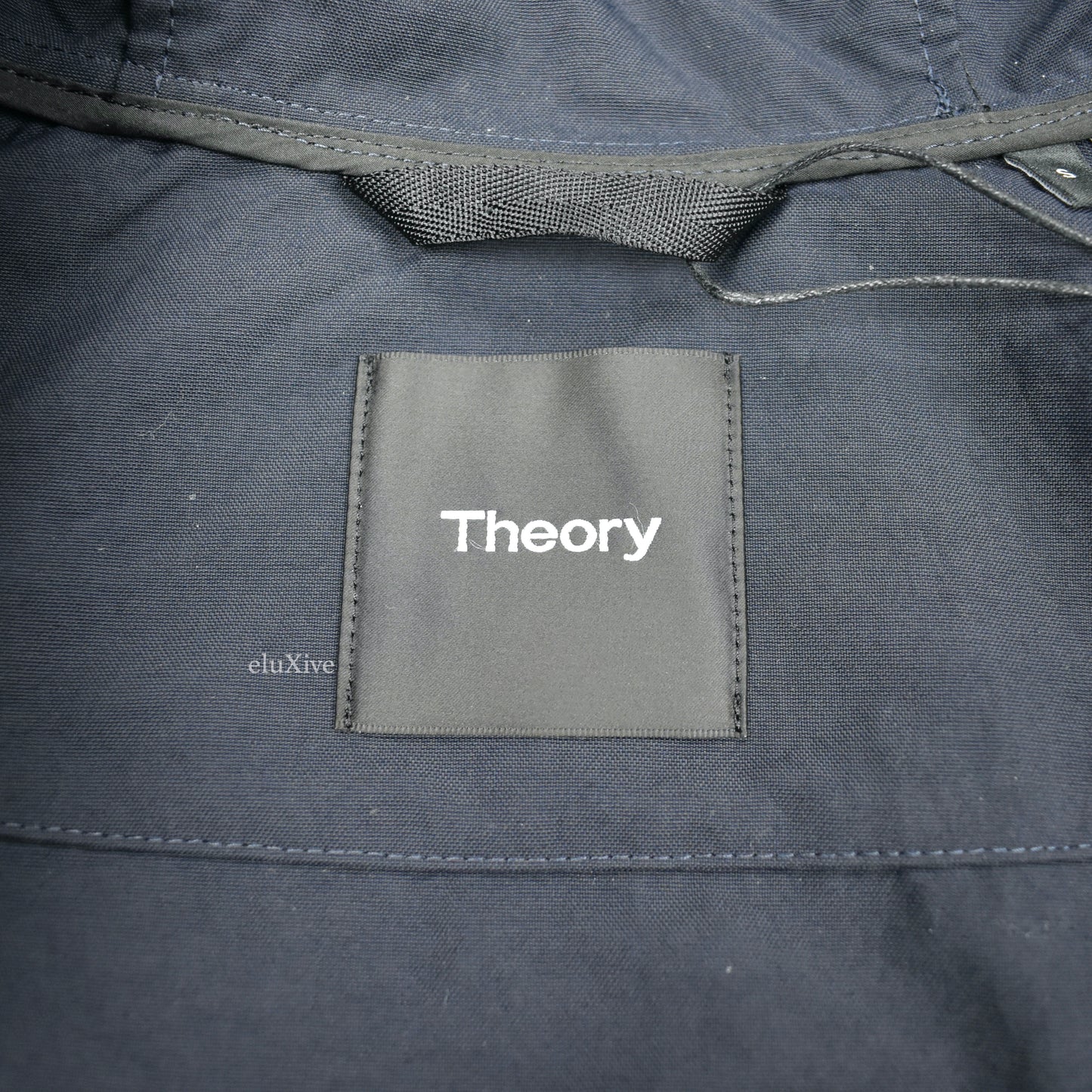 Theory - Navy Blue Classic Zip Up Rain Jacket