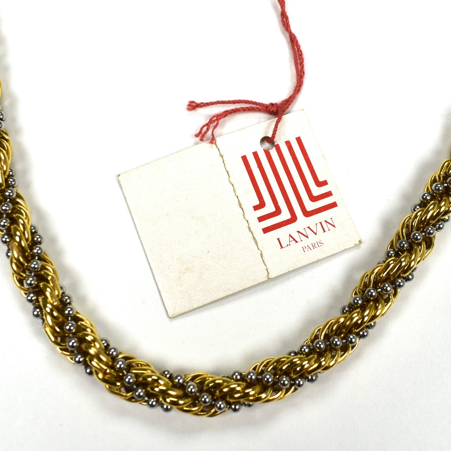 Lanvin - 15.5" Gold & Silver Twist Chain Necklace/Bracelet