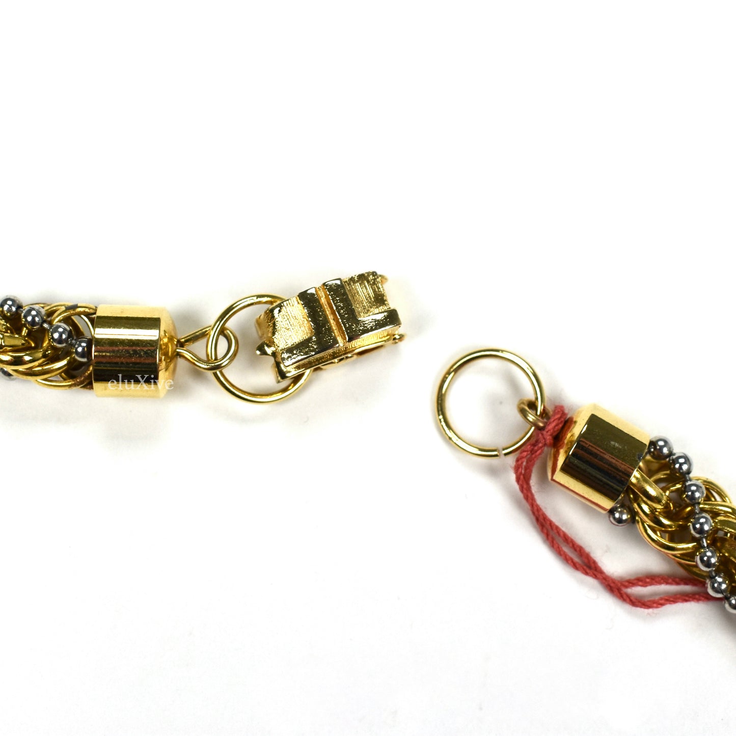 Lanvin - 15.5" Gold & Silver Twist Chain Necklace/Bracelet