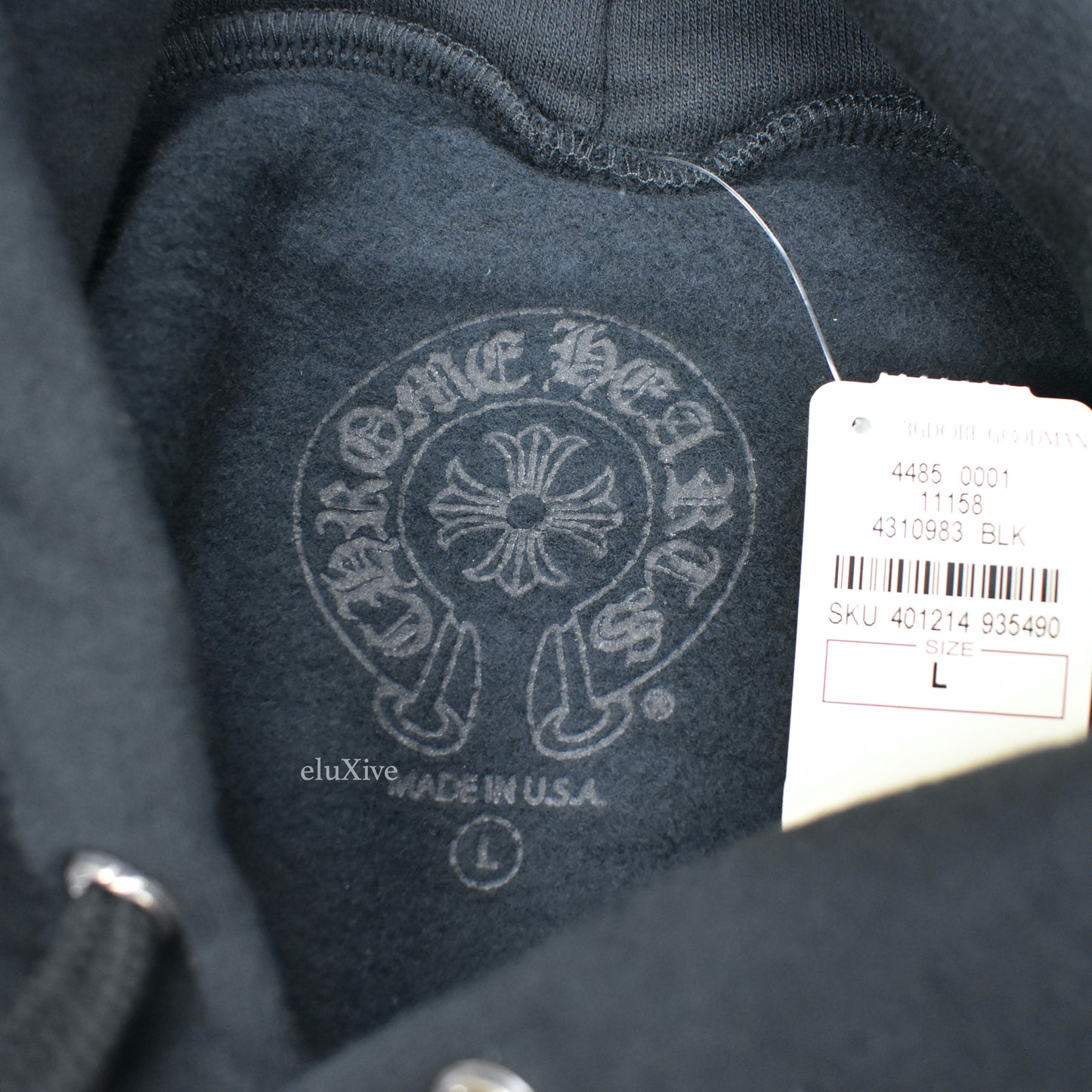Chrome Hearts - Black Vertical Logo Hoodie