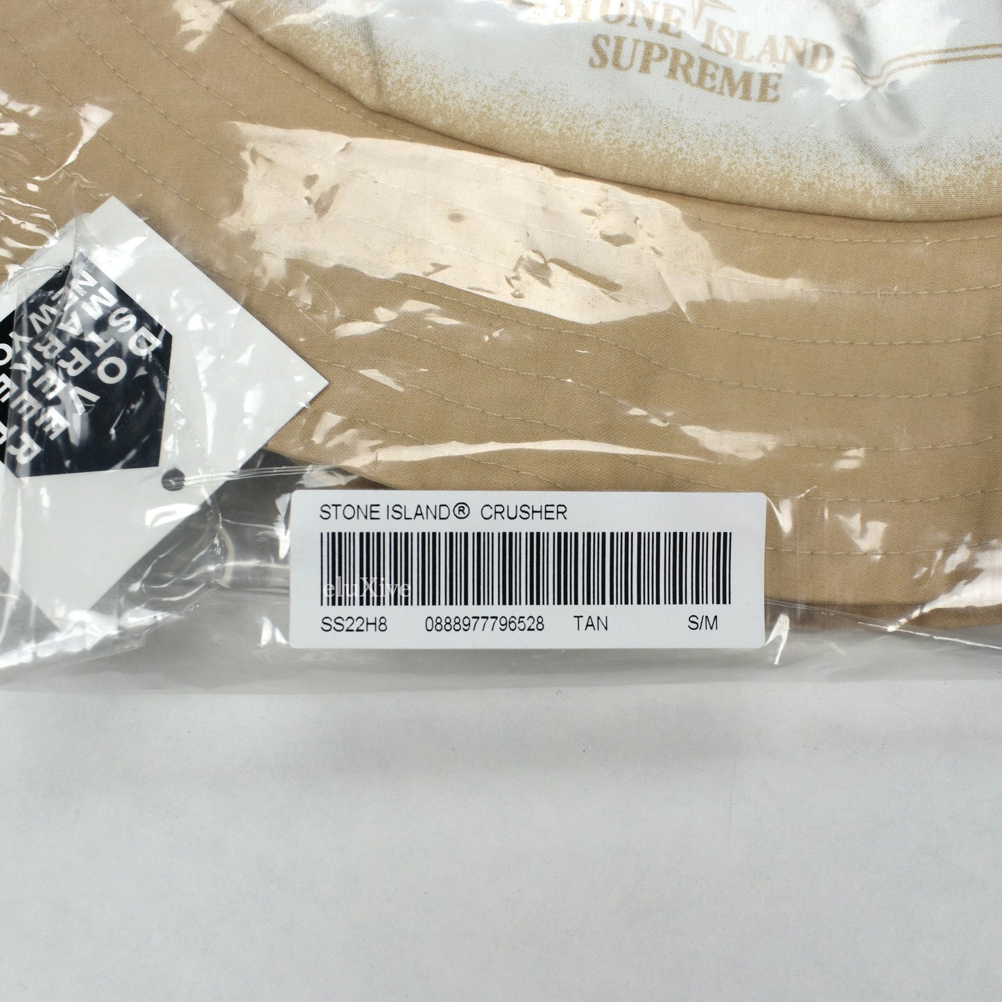Supreme x Stone Island - Tan Logo Print Bucket Hat