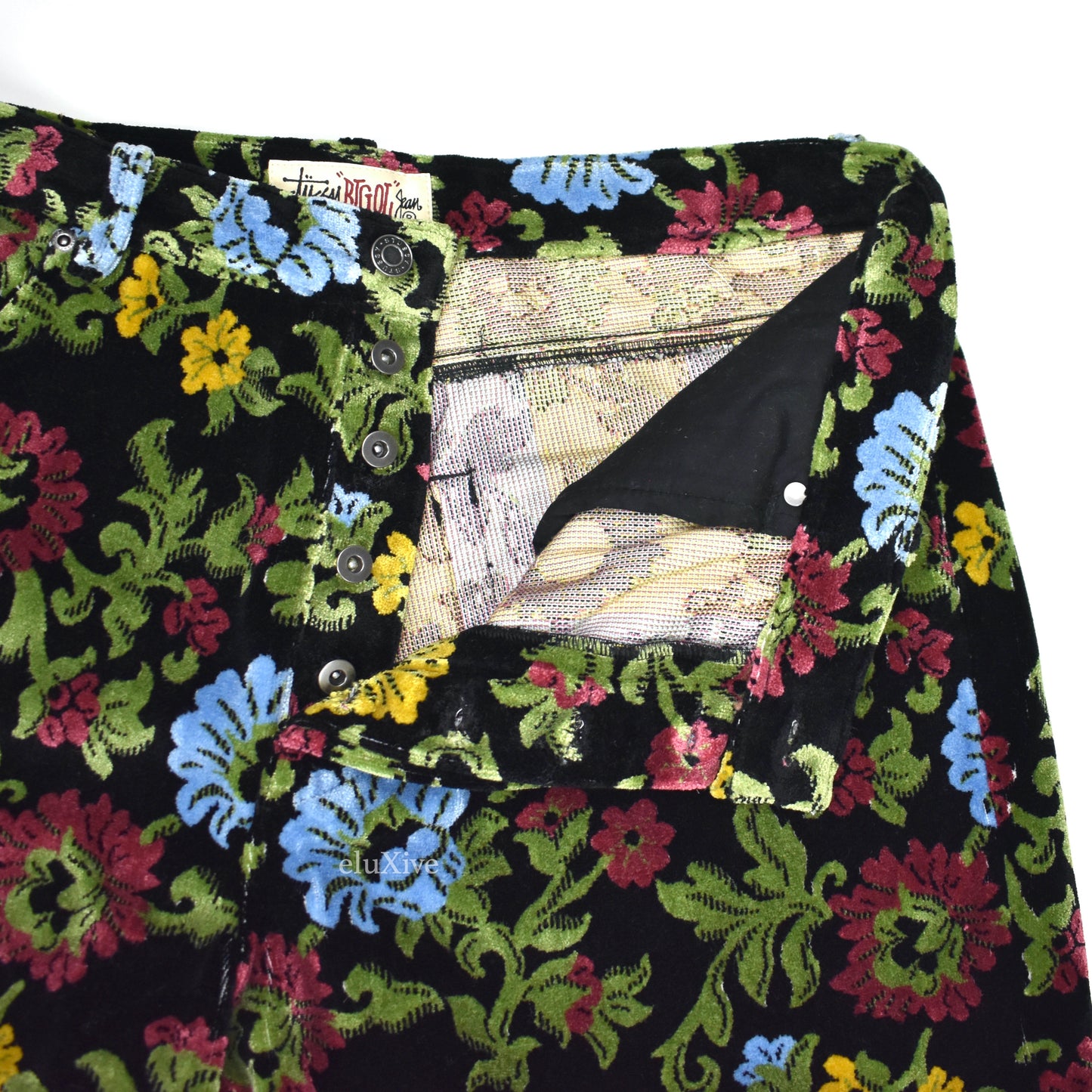 Stussy - Floral Jacquard Velvet Big 'Ol Jeans