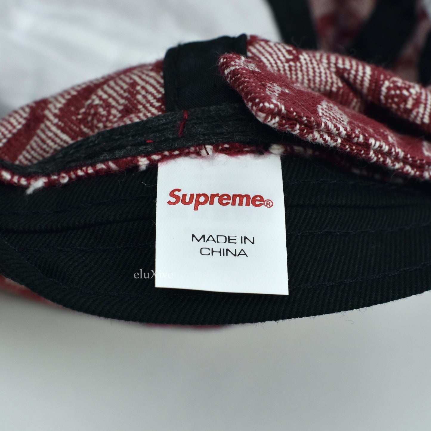 Supreme - Red Monogram Denim Script Logo Hat