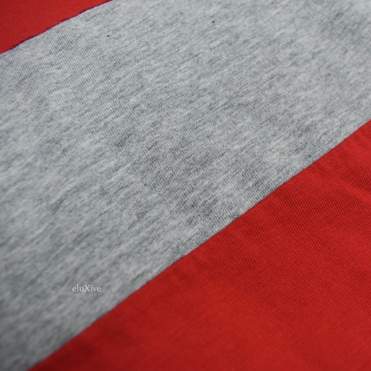 Marni - Red & Gray Panel Striped Polo Shirt