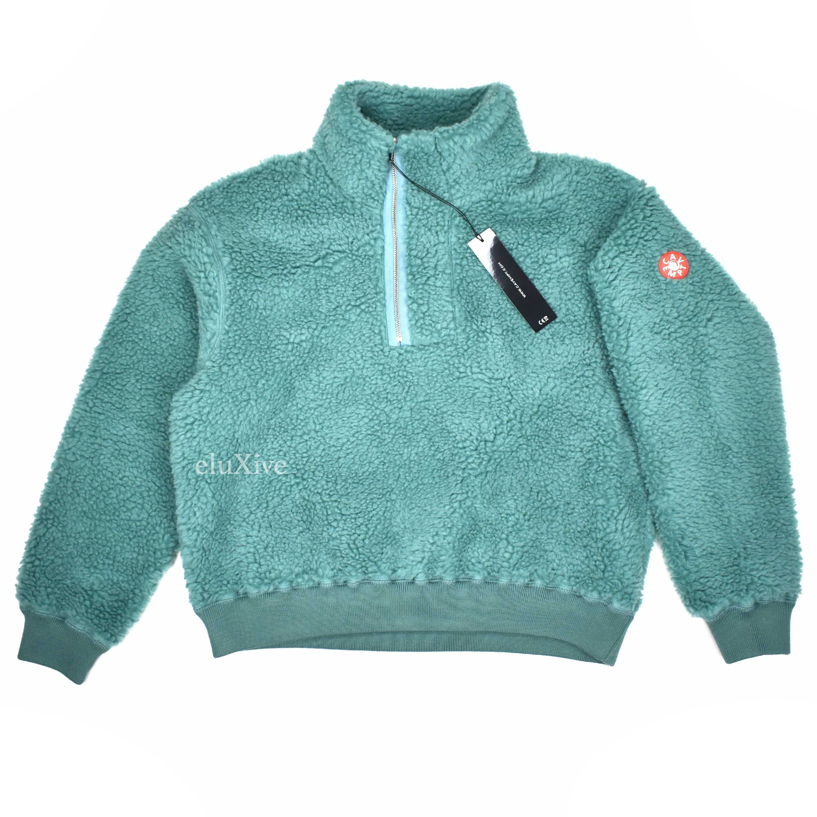 Cav Empt - Green Wool Boa Fleece Sweatshirt – eluXive