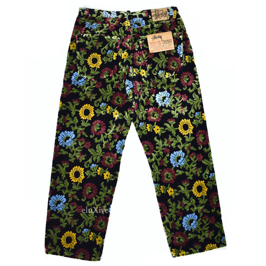 Stussy - Floral Jacquard Velvet Big 'Ol Jeans