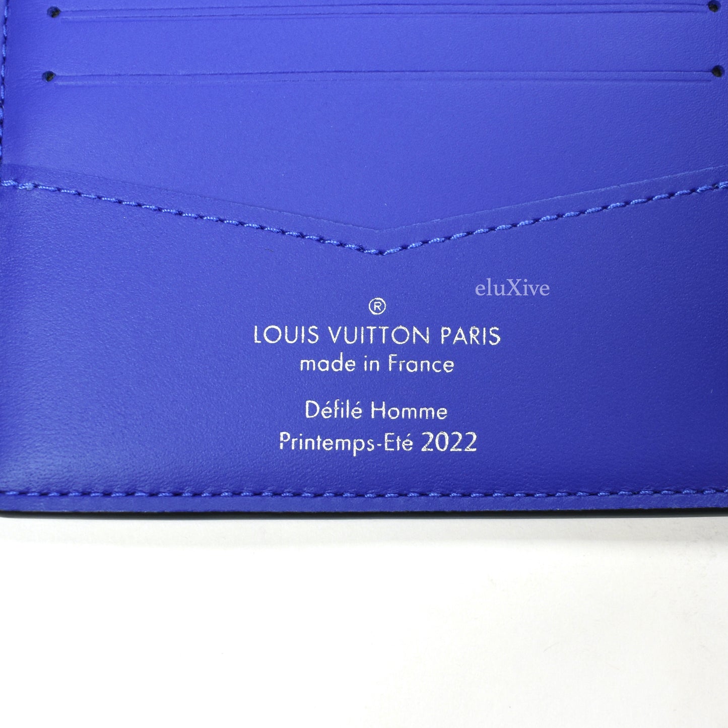 Louis Vuitton - Taurillon Leather Illusion Slender Wallet (Blue/Green)