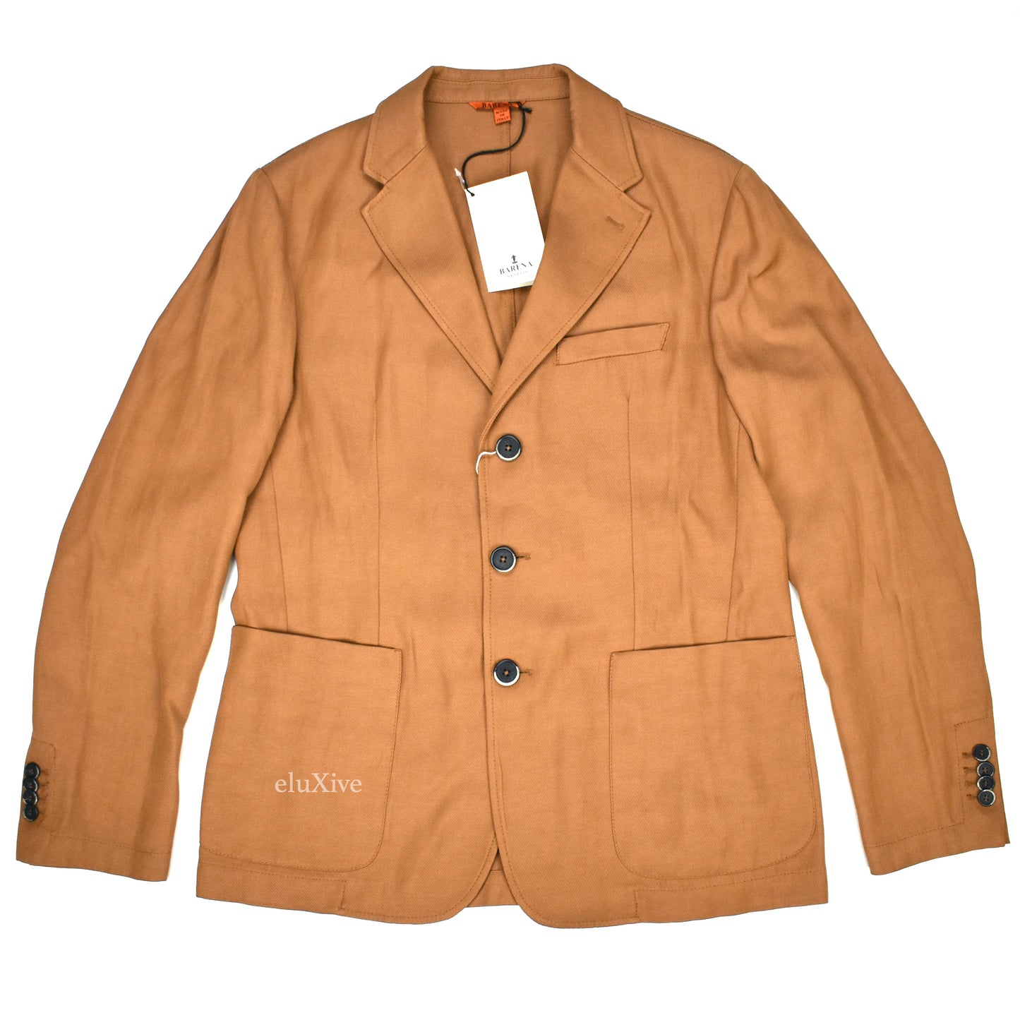 Barena - Tan Viscose Gabardine Unlined Sport Coat