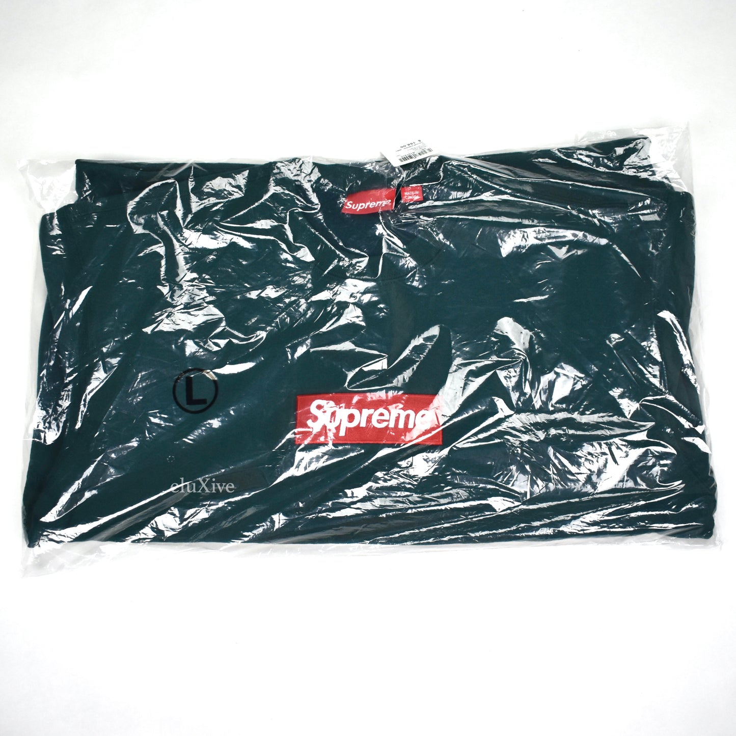 Supreme - Red Box Logo Crewneck Sweatshirt (Dark Pine Green)