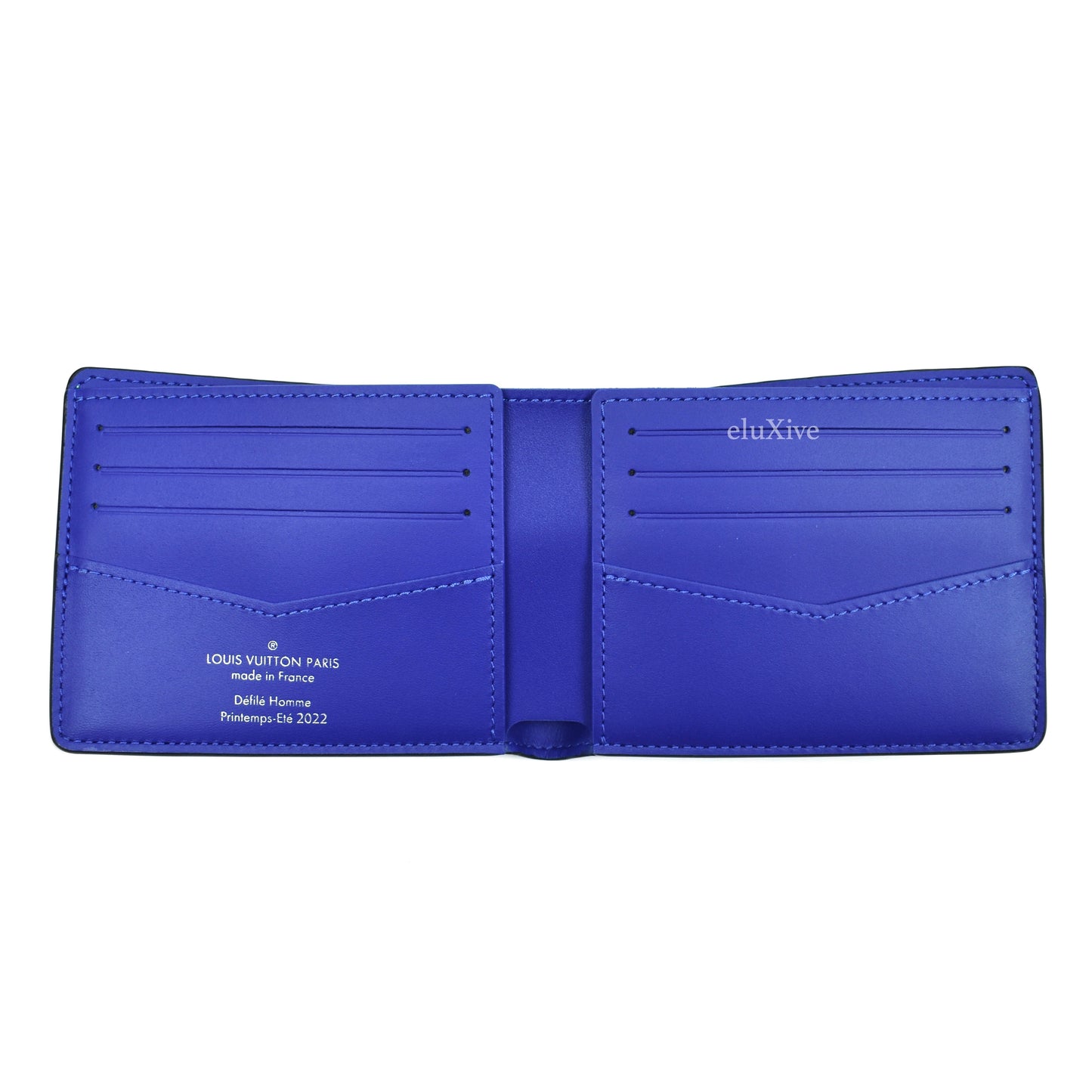 Louis Vuitton - Taurillon Leather Illusion Slender Wallet (Blue/Green)